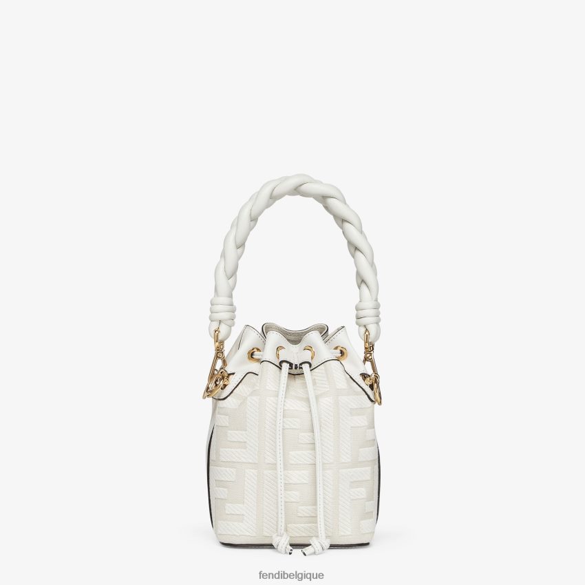 accessoires Fendi mini-sac en toile ff blanc femmes 8X8J2J819 Fendi Lunette De Soleil