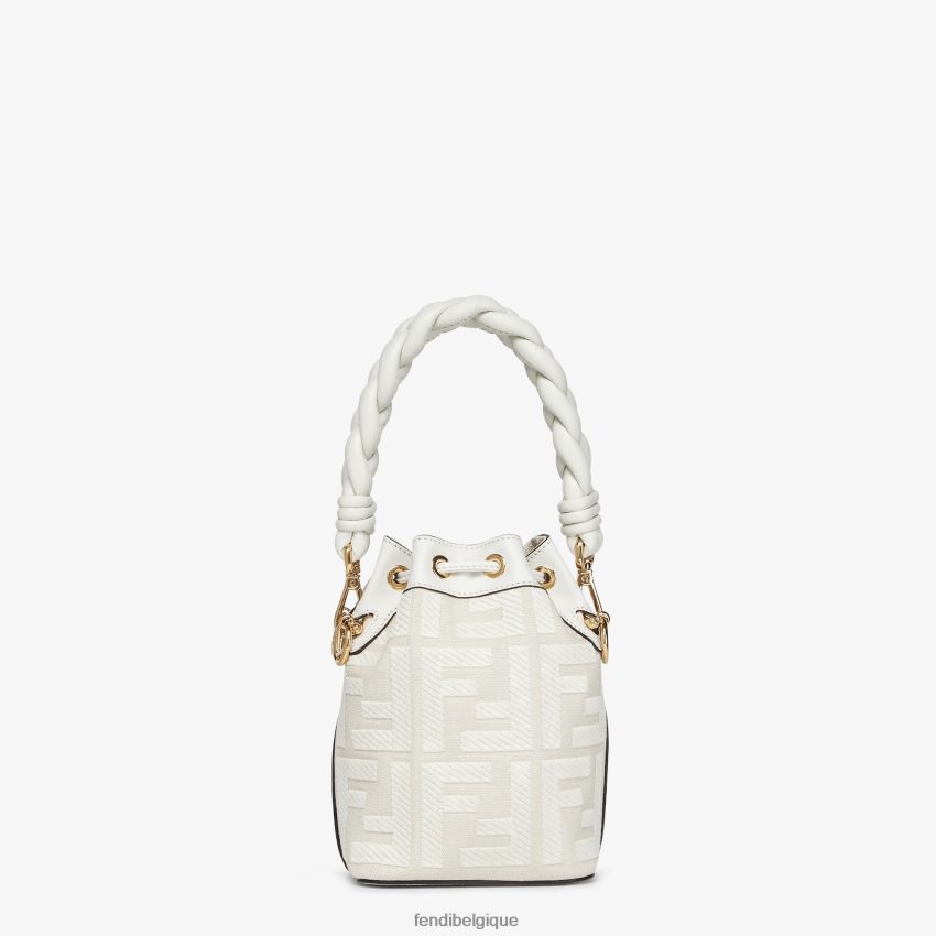 accessoires Fendi mini-sac en toile ff blanc femmes 8X8J2J819 Fendi Lunette De Soleil