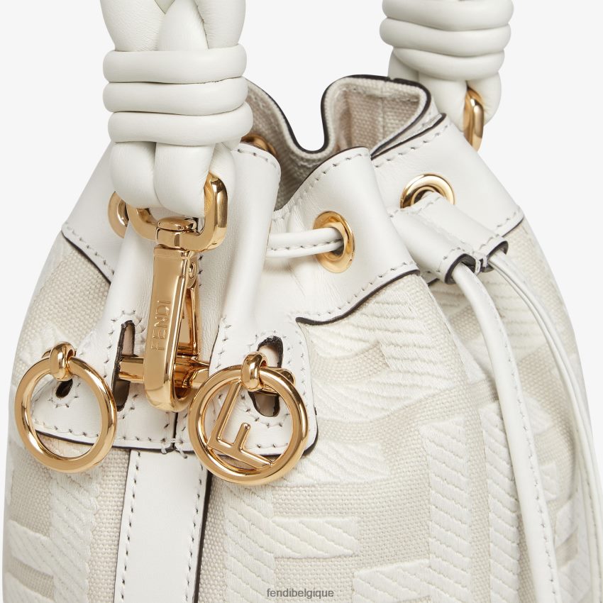 accessoires Fendi mini-sac en toile ff blanc femmes 8X8J2J819 Fendi Lunette De Soleil