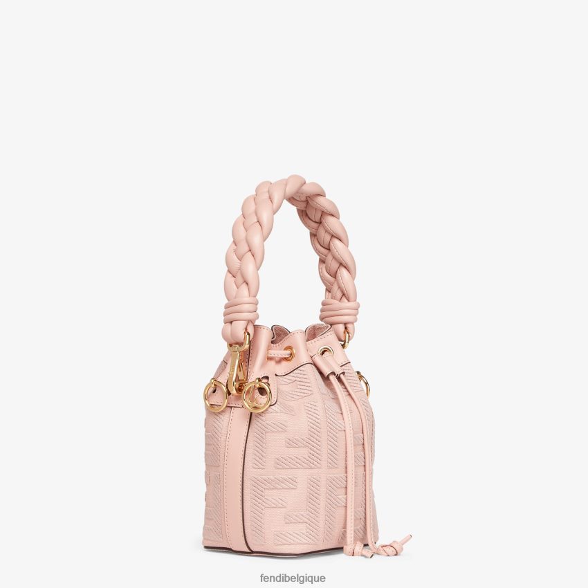 accessoires Fendi mini-sac en toile ff rose femmes 8X8J2J816 Fendi Lunette De Soleil