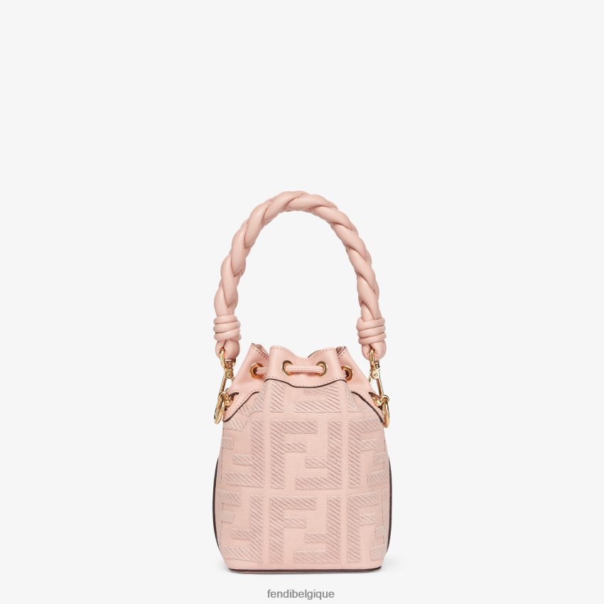 accessoires Fendi mini-sac en toile ff rose femmes 8X8J2J816 Fendi Lunette De Soleil