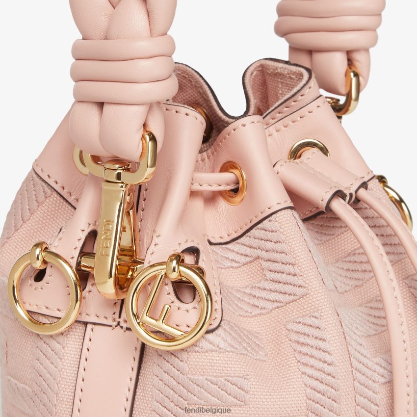 accessoires Fendi mini-sac en toile ff rose femmes 8X8J2J816 Fendi Lunette De Soleil