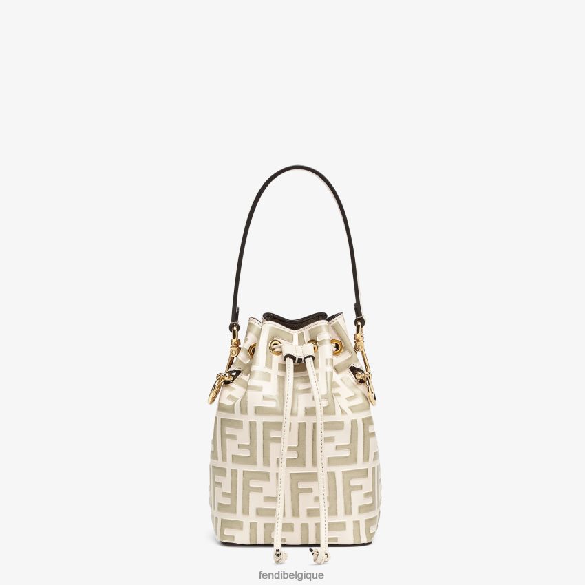 accessoires Fendi mini-sac mon tresor en cuir beige femmes 8X8J2J865 Fendi Sac