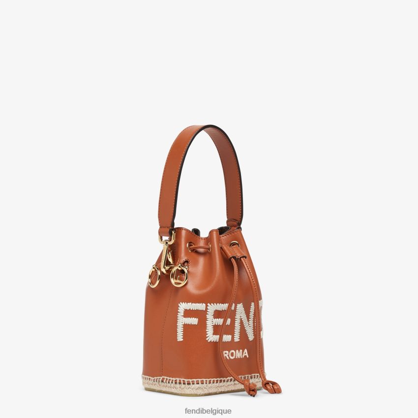 accessoires Fendi mini-sac mon tresor en cuir brun femmes 8X8J2J640 Fendi Sac