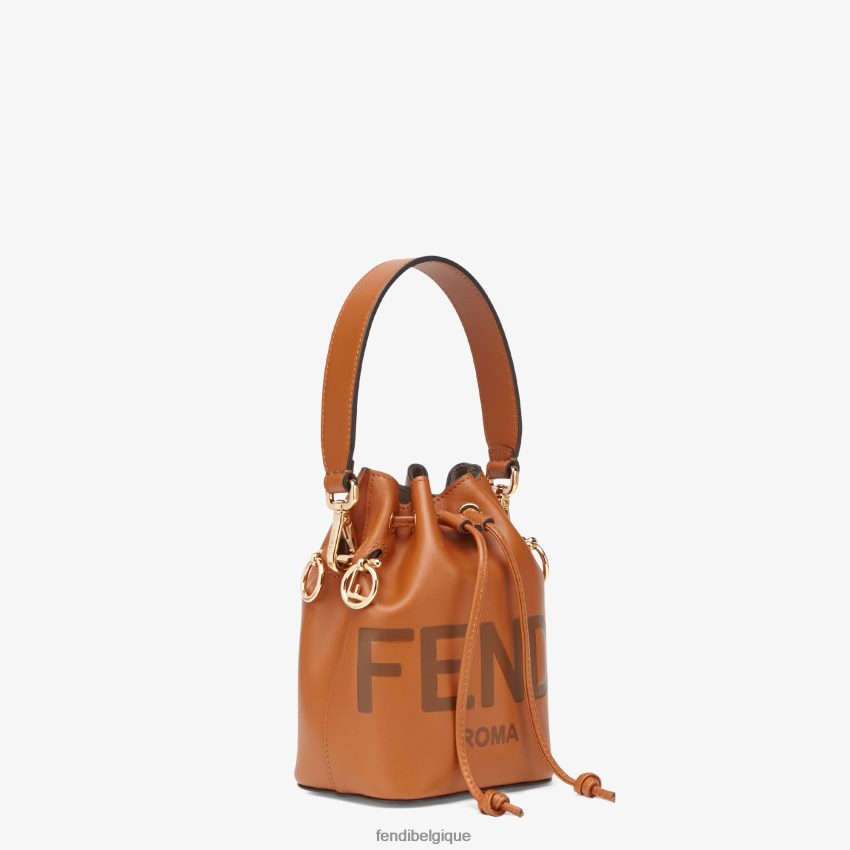 accessoires Fendi mini-sac mon tresor en cuir brun femmes 8X8J2J680 Fendi Belgique