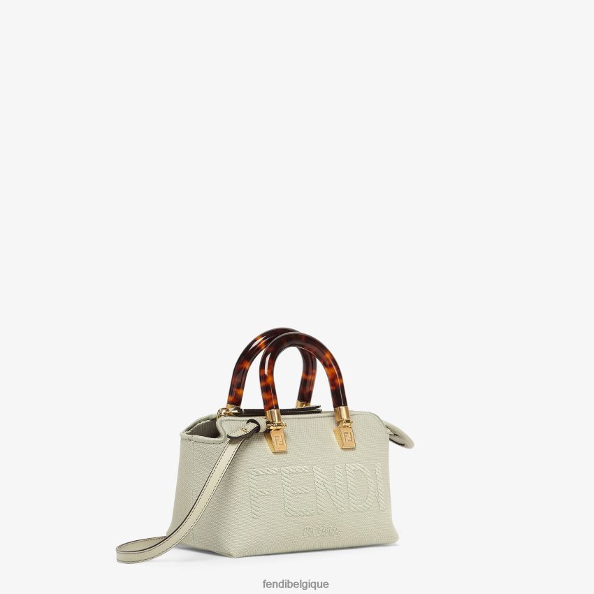 accessoires Fendi petit sac Boston en toile avec broderie Roma vert femmes 8X8J2J723 Fendi Lunette De Soleil