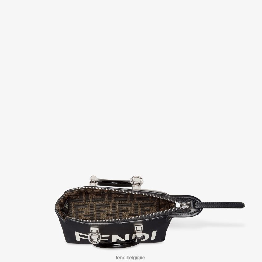 accessoires Fendi petit sac boston en cuir noir femmes 8X8J2J677 Fendi Belgique