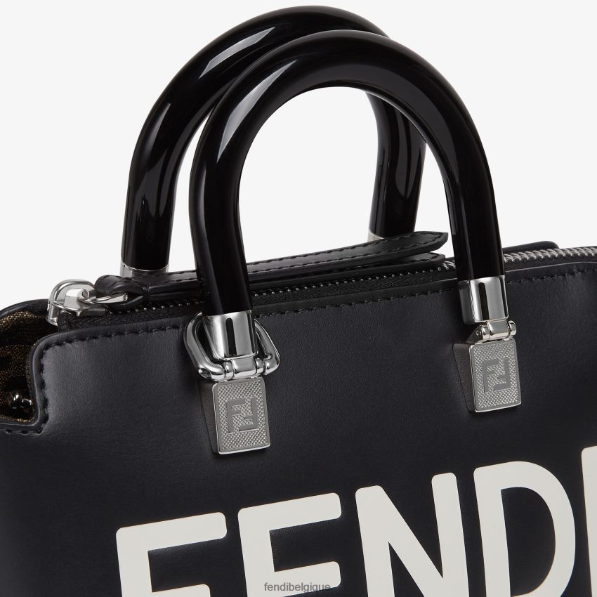 accessoires Fendi petit sac boston en cuir noir femmes 8X8J2J677 Fendi Belgique