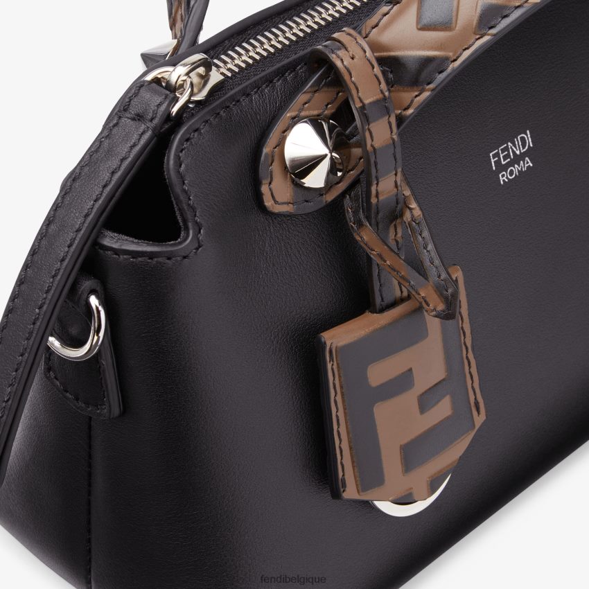 accessoires Fendi petit sac boston en cuir noir femmes 8X8J2J917 Fendi Belgique