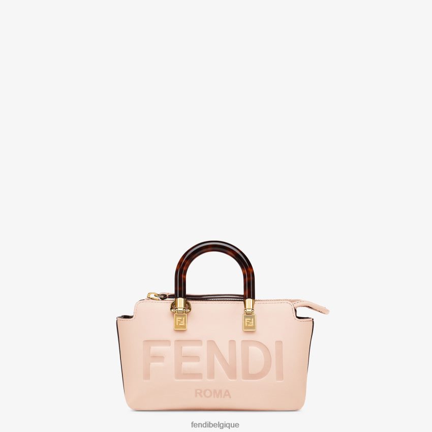 accessoires Fendi petit sac boston en cuir rose femmes 8X8J2J851 Fendi Belgique