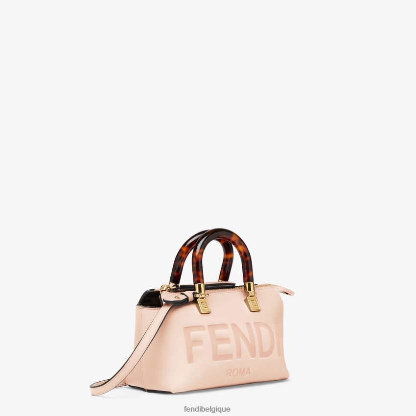 accessoires Fendi petit sac boston en cuir rose femmes 8X8J2J851 Fendi Belgique