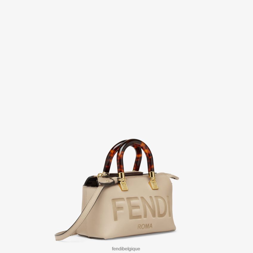 accessoires Fendi petit sac boston en cuir tourterelle beige femmes 8X8J2J826 Fendi Sac