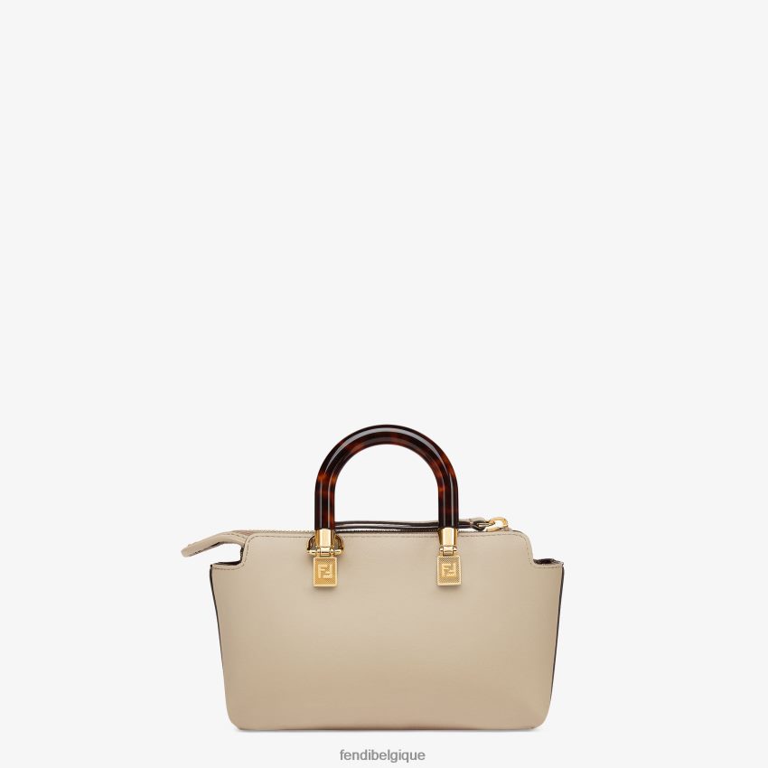 accessoires Fendi petit sac boston en cuir tourterelle beige femmes 8X8J2J826 Fendi Sac