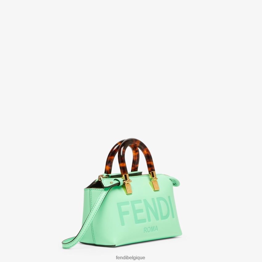 accessoires Fendi petit sac boston en cuir vert femmes 8X8J2J722 Fendi Belgique