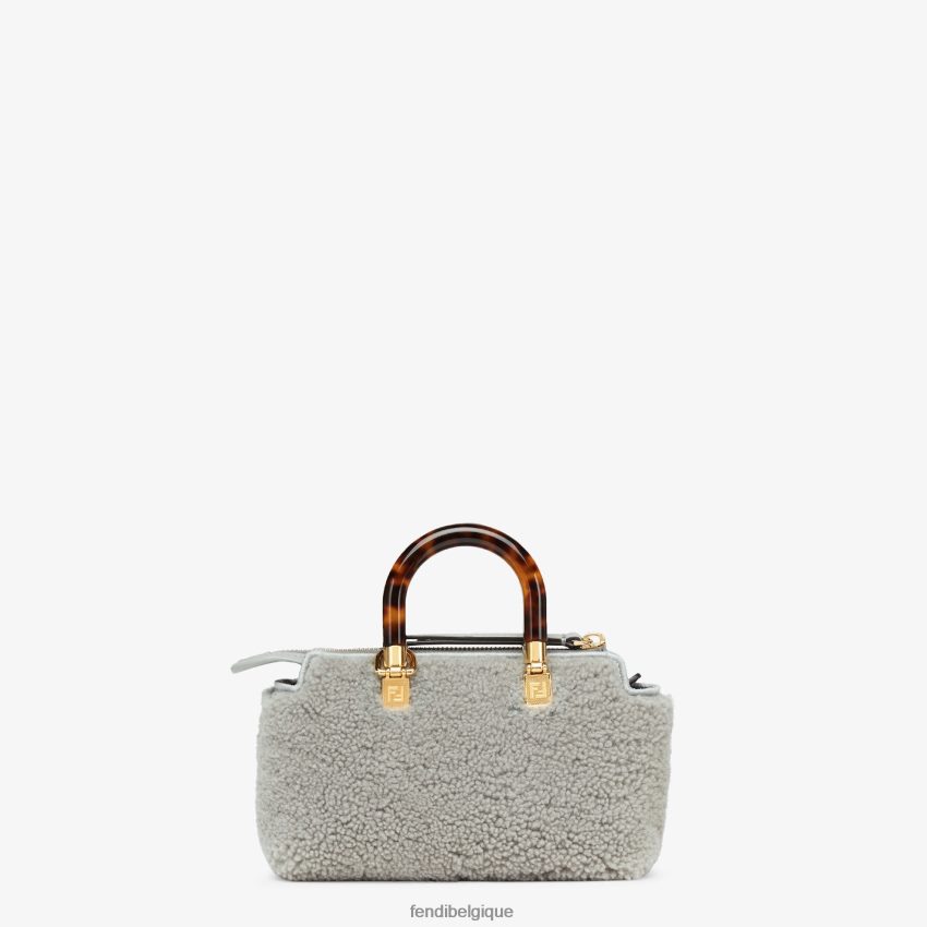 accessoires Fendi petit sac boston en peau de mouton gris femmes 8X8J2J837 Fendi Lunette De Soleil