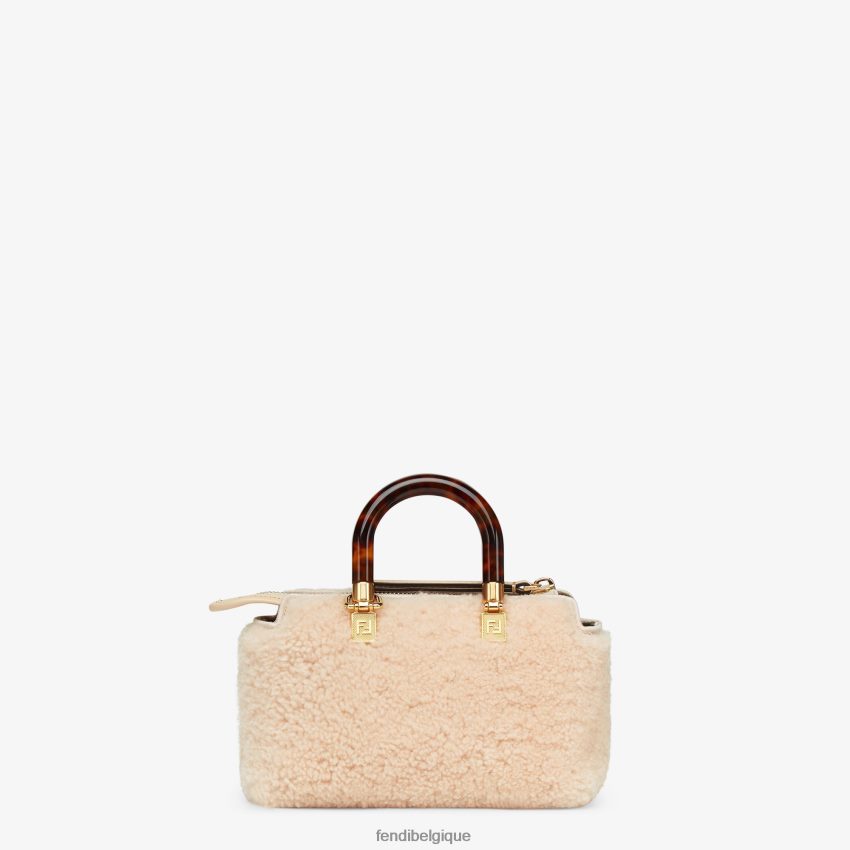 accessoires Fendi petit sac boston en peau de mouton rose femmes 8X8J2J841 Fendi Sac