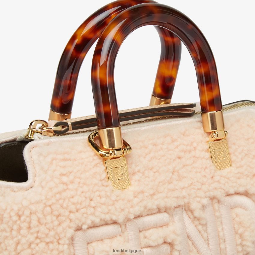 accessoires Fendi petit sac boston en peau de mouton rose femmes 8X8J2J841 Fendi Sac