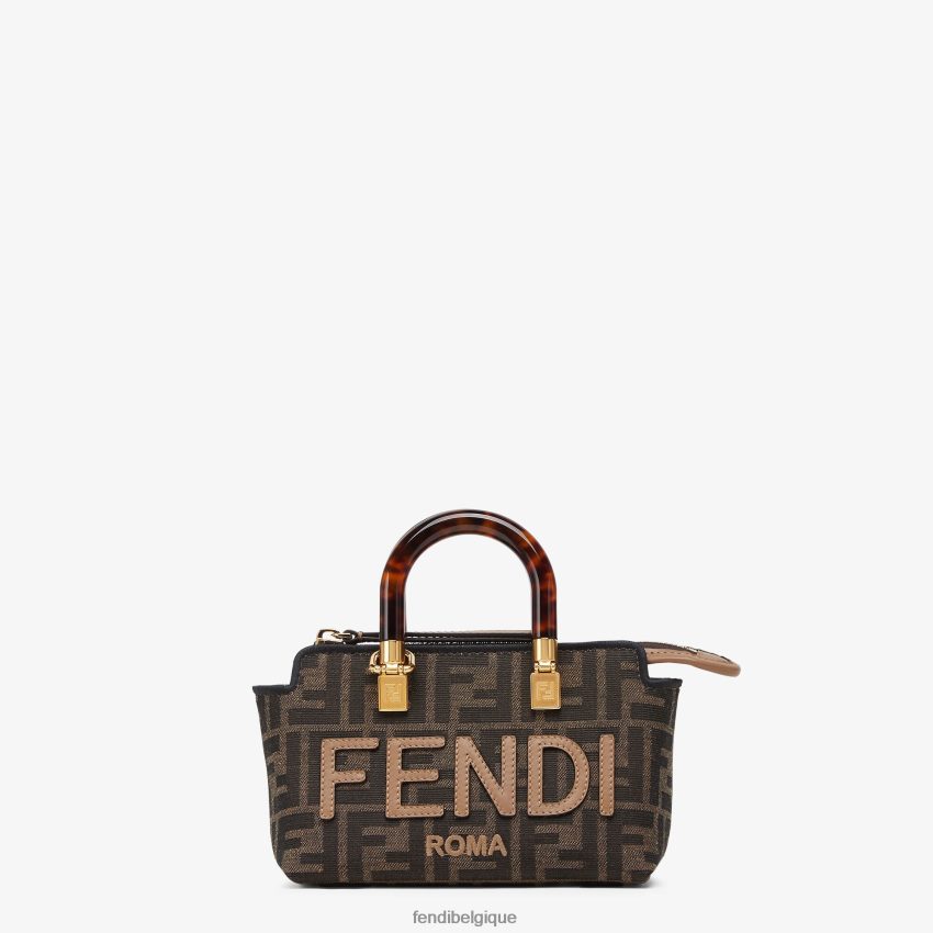 accessoires Fendi petit sac boston en tissu ff brun femmes 8X8J2J654 Fendi Lunette De Soleil