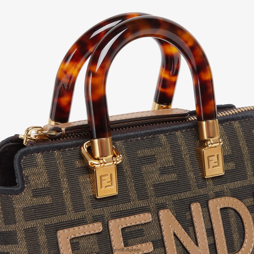 accessoires Fendi petit sac boston en tissu ff brun femmes 8X8J2J654 Fendi Lunette De Soleil