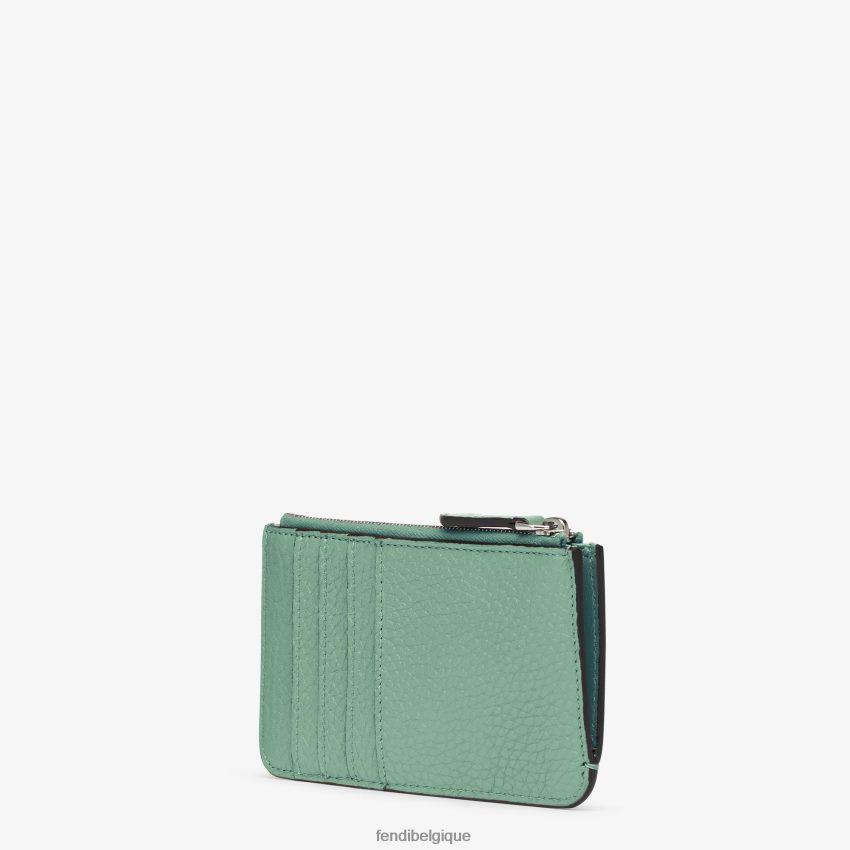accessoires Fendi pochette en cuir menthe vert femmes 8X8J2J1549 Fendi Sac