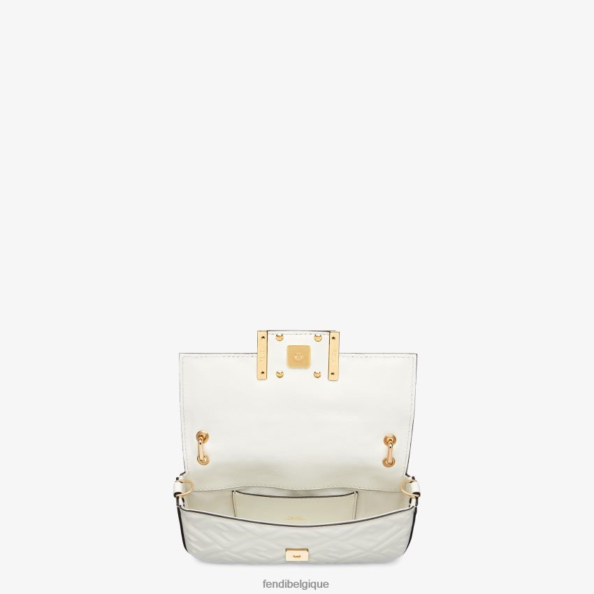 accessoires Fendi pochette en cuir nappa blanc femmes 8X8J2J646 Fendi Sac