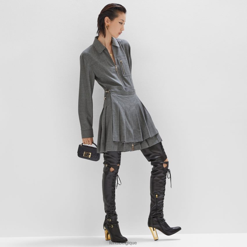 accessoires Fendi pochette en cuir nappa noir femmes 8X8J2J676 Fendi Sac