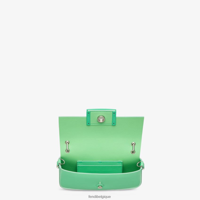 accessoires Fendi pochette en cuir verni vert femmes 8X8J2J734 Fendi Belgique