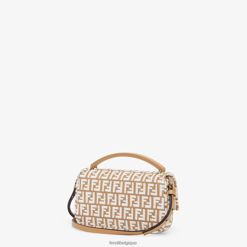 accessoires Fendi pochette en raphia ff beige femmes 8X8J2J649 Fendi Sac