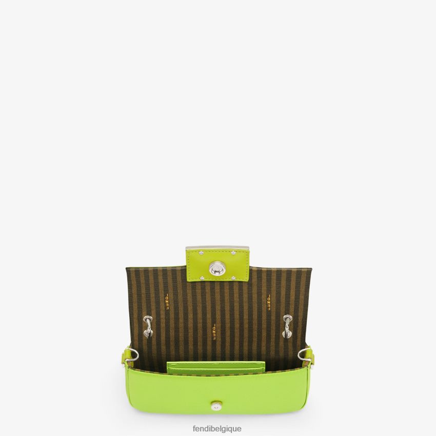 accessoires Fendi pochette en soie acide vert femmes 8X8J2J800 Fendi Belgique