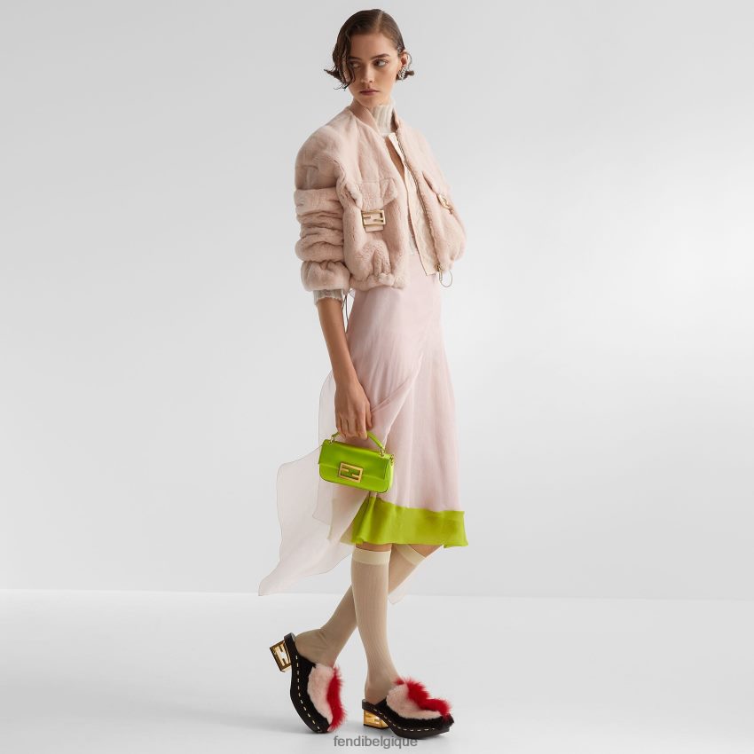 accessoires Fendi pochette en soie acide vert femmes 8X8J2J800 Fendi Belgique