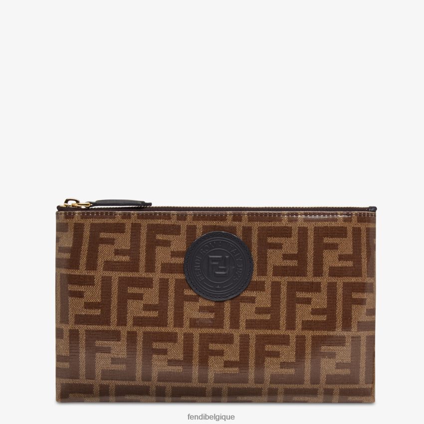 accessoires Fendi pochette en tissu brun femmes 8X8J2J1590 Fendi Lunette De Soleil