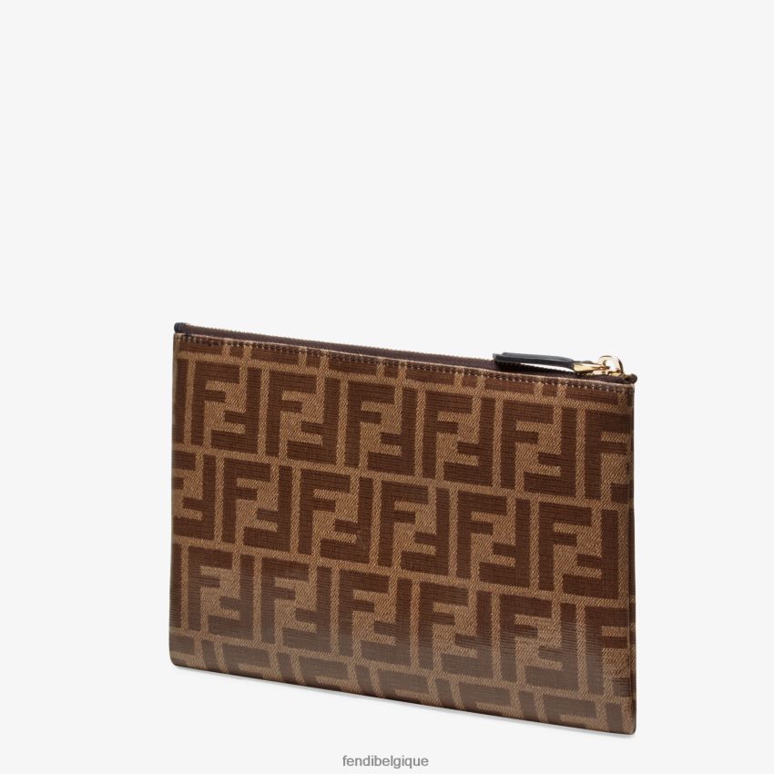 accessoires Fendi pochette en tissu brun femmes 8X8J2J1590 Fendi Lunette De Soleil