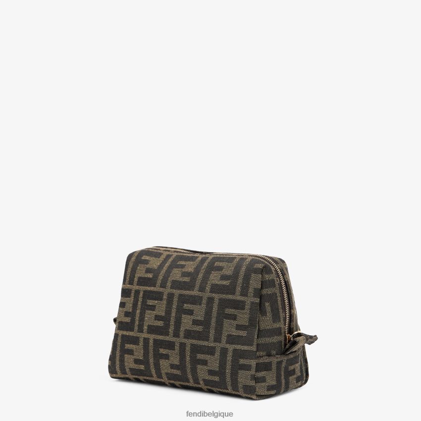 accessoires Fendi trousse de toilette en tissu brun femmes 8X8J2J1494 Fendi Lunette De Soleil