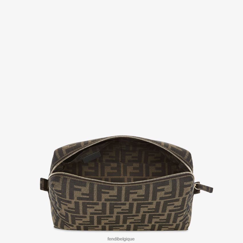 accessoires Fendi trousse de toilette en tissu brun femmes 8X8J2J1495 Fendi Sac