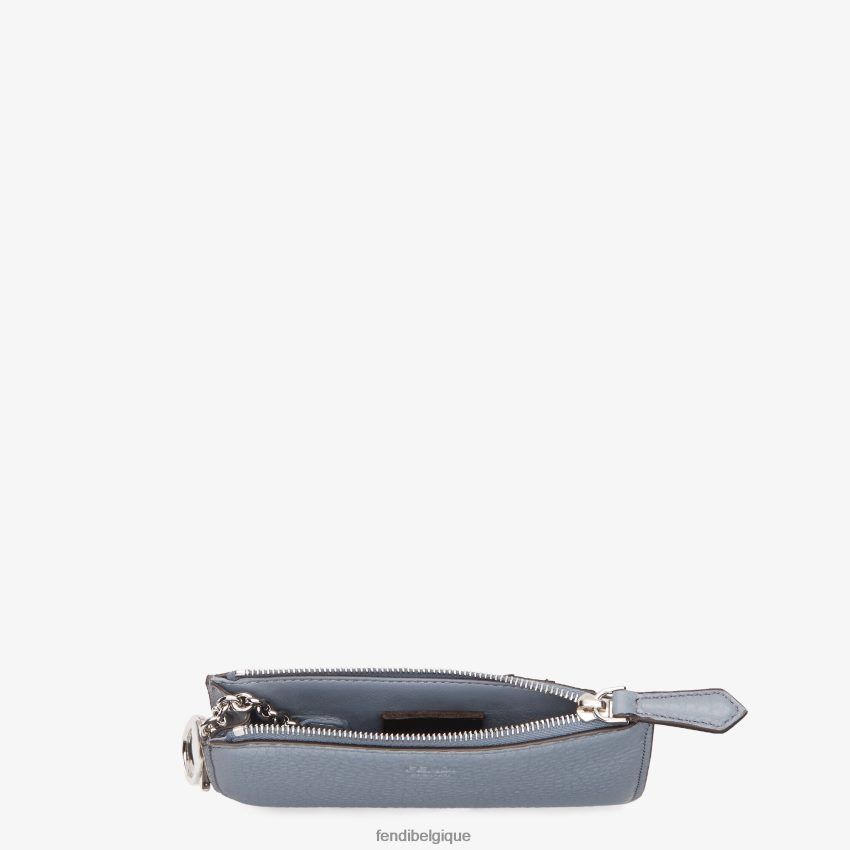 accessoires Fendi étui à clés coucou pochette en cuir bleu clair femmes 8X8J2J1572 Fendi Lunette De Soleil