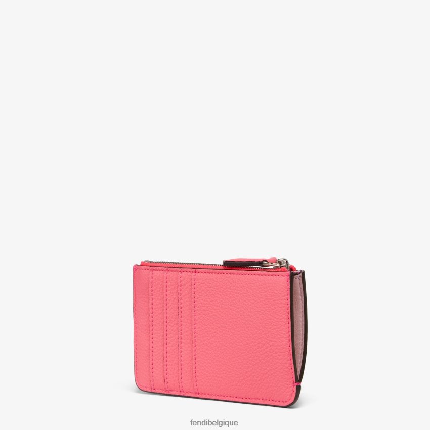 accessoires Fendi étui à clés coucou pochette en cuir rose femmes 8X8J2J1496 Fendi Belgique