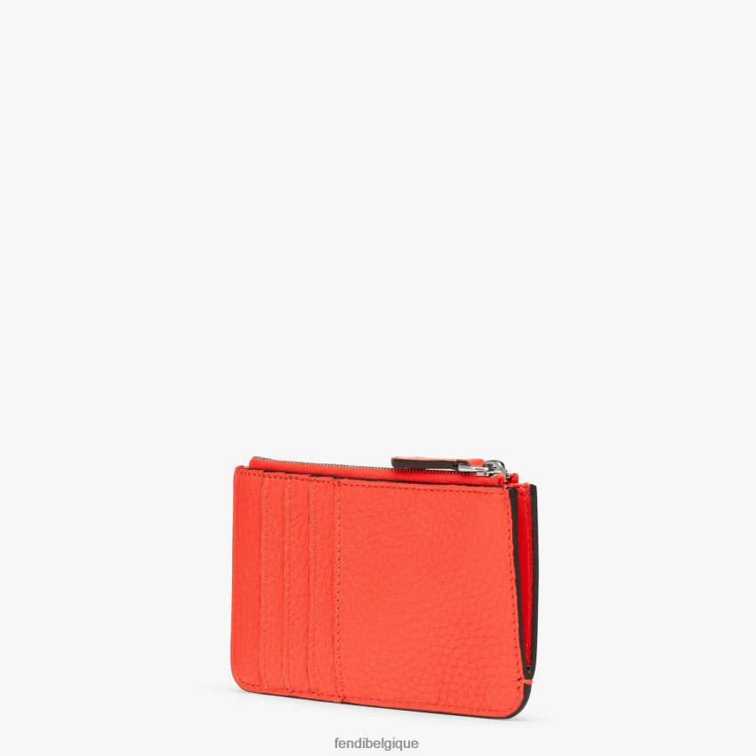 accessoires Fendi étui à clés coucou pochette en cuir rouge femmes 8X8J2J1550 Fendi Belgique