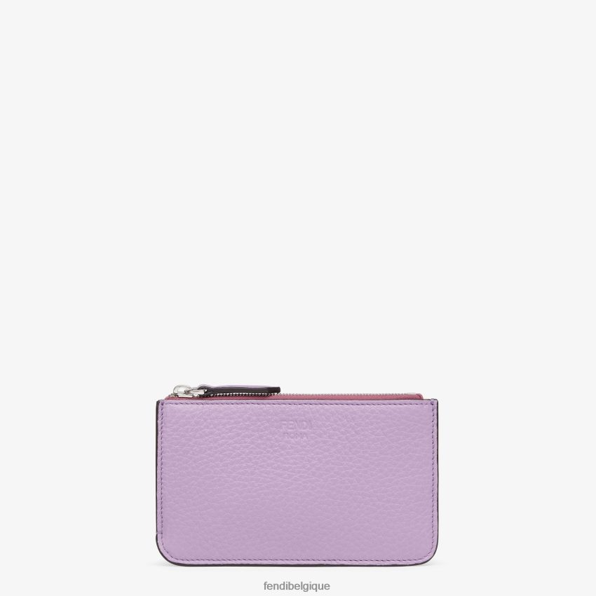 accessoires Fendi étui à clés coucou pochette en cuir violet femmes 8X8J2J1531 Fendi Sac