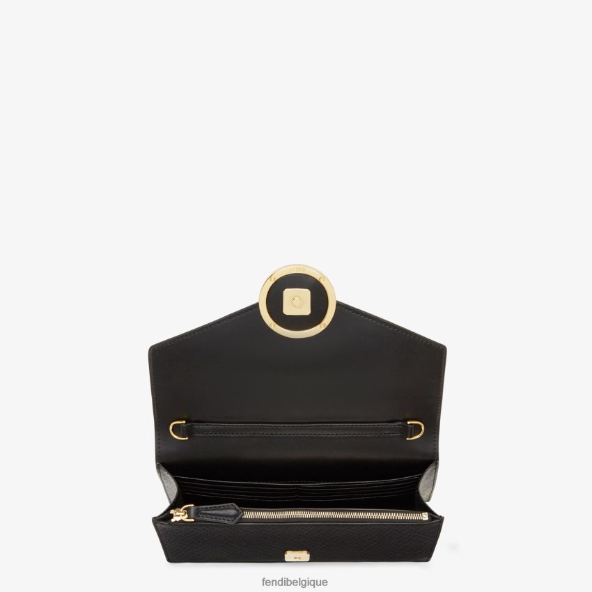 accessoires Fendi mini sac en cuir noir femmes 8X8J2J1606 Fendi Sac