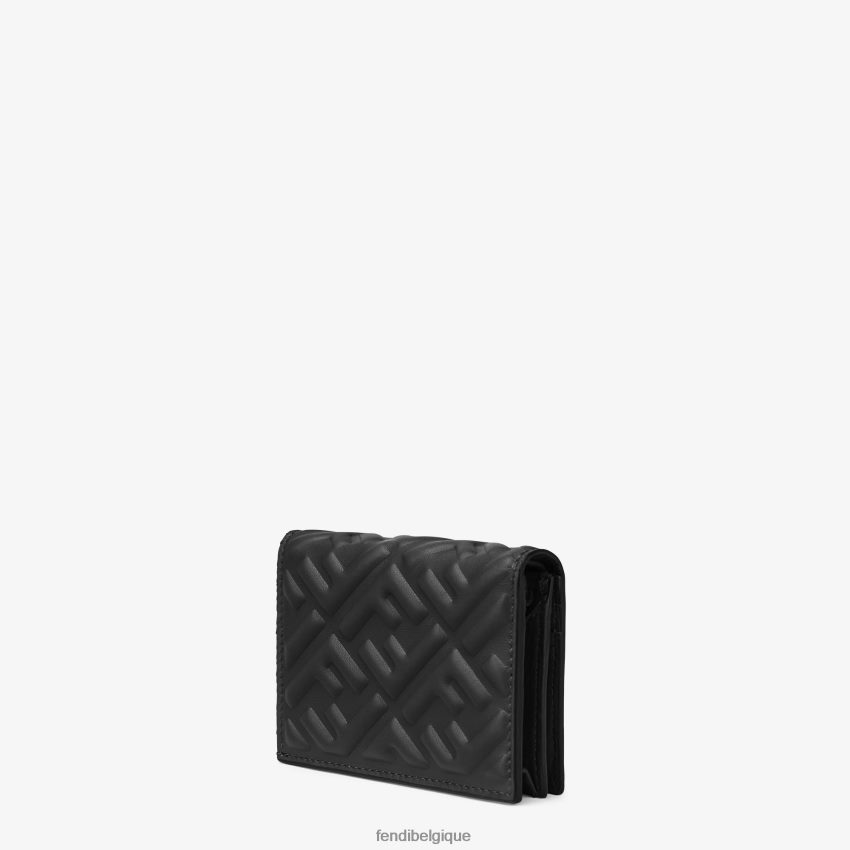 accessoires Fendi petit portefeuille en cuir nappa noir femmes 8X8J2J1475 Fendi Belgique
