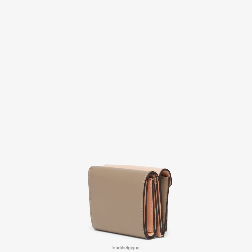 accessoires Fendi portefeuille bicolore colombe et cuir multicolore femmes 8X8J2J1459 Fendi Sac