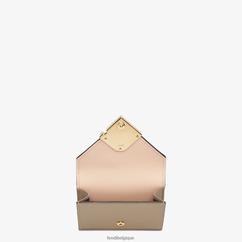 accessoires Fendi portefeuille bicolore colombe et cuir multicolore femmes 8X8J2J1459 Fendi Sac