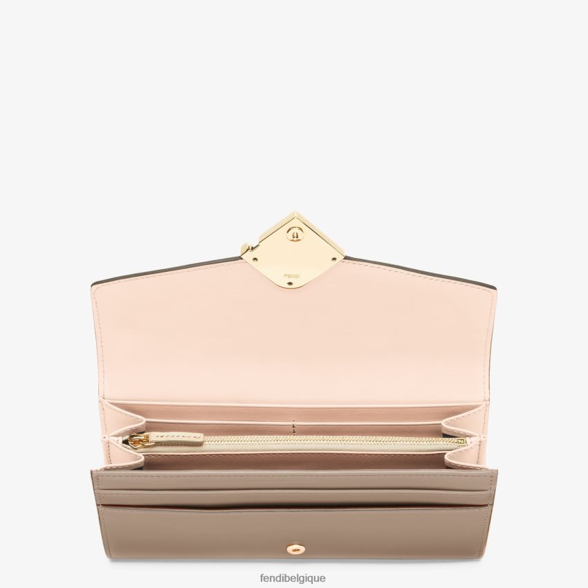 accessoires Fendi portefeuille bicolore colombe et cuir multicolore femmes 8X8J2J1462 Fendi Sac