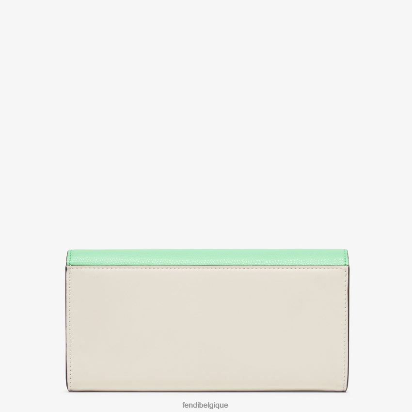 accessoires Fendi portefeuille bicolore et cuir blanc femmes 8X8J2J1463 Fendi Belgique