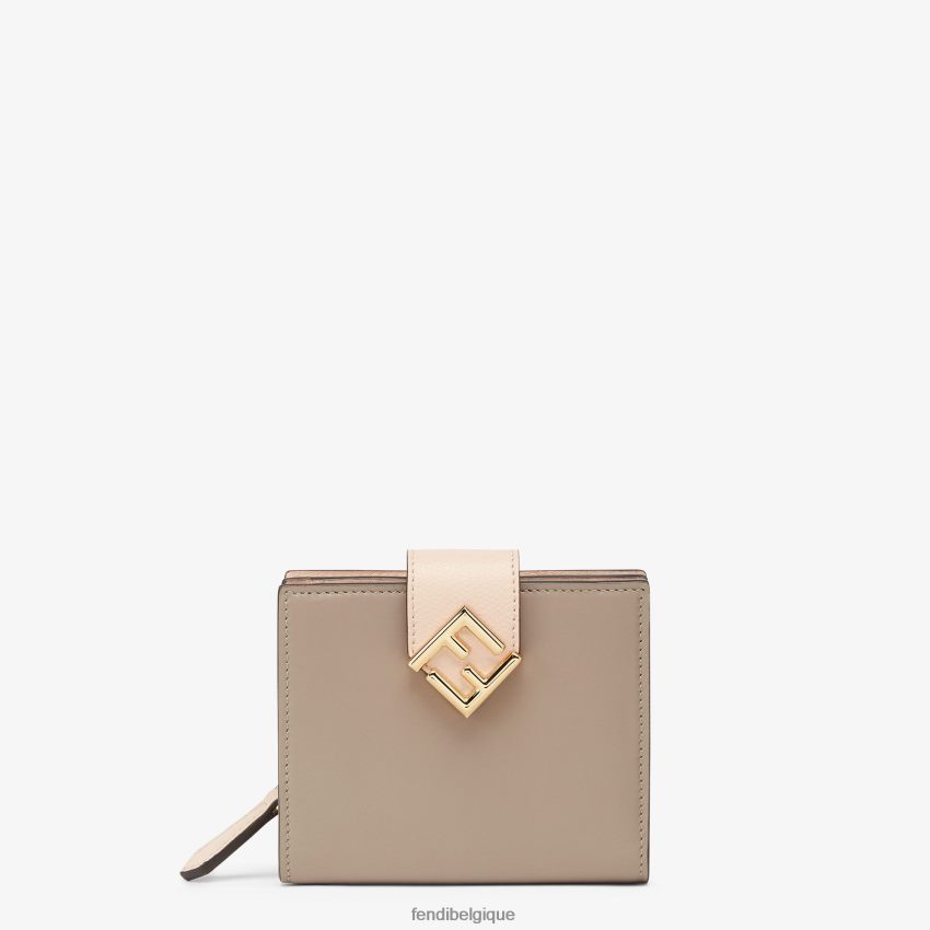 accessoires Fendi portefeuille compact en cuir et colombe bicolore multicolore femmes 8X8J2J1458 Fendi Lunette De Soleil