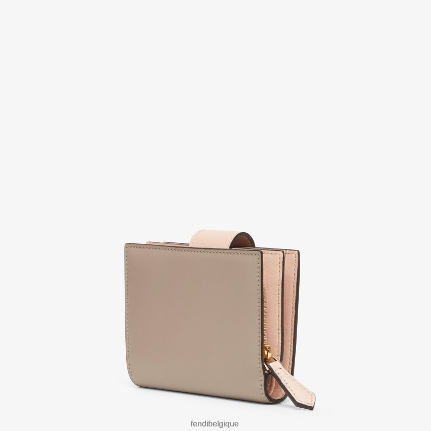 accessoires Fendi portefeuille compact en cuir et colombe bicolore multicolore femmes 8X8J2J1458 Fendi Lunette De Soleil