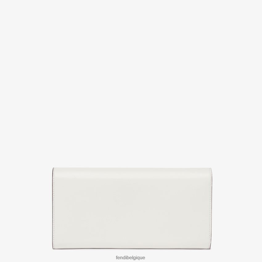 accessoires Fendi portefeuille en cuir Roma blanc femmes 8X8J2J1540 Fendi Sac