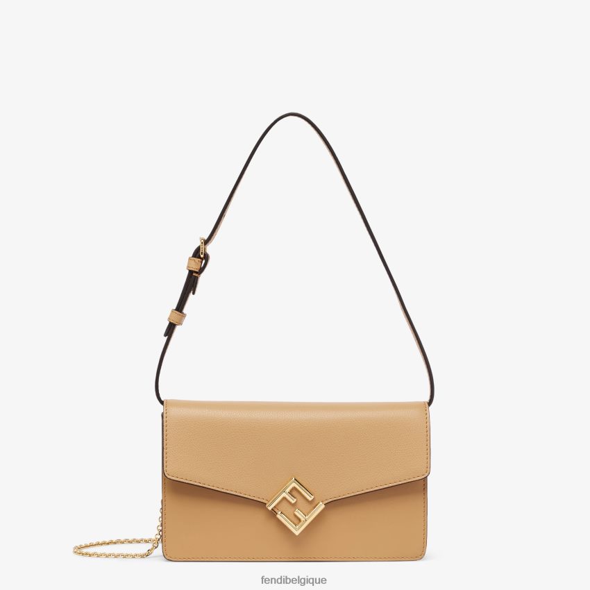 accessoires Fendi portefeuille en cuir Roma brun femmes 8X8J2J1512 Fendi Lunette De Soleil