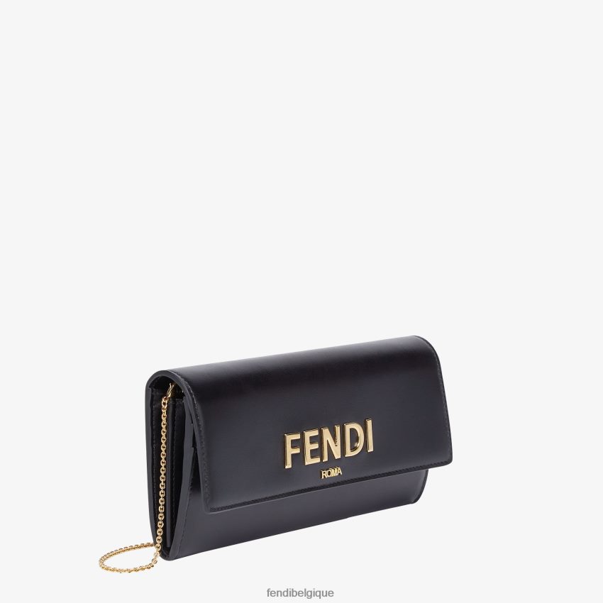 accessoires Fendi portefeuille en cuir Roma noir femmes 8X8J2J1443 Fendi Lunette De Soleil