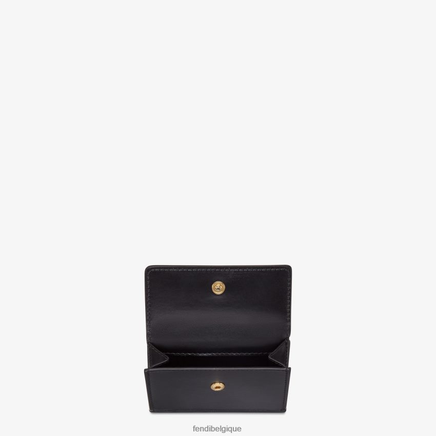 accessoires Fendi portefeuille en cuir Roma noir femmes 8X8J2J1444 Fendi Sac